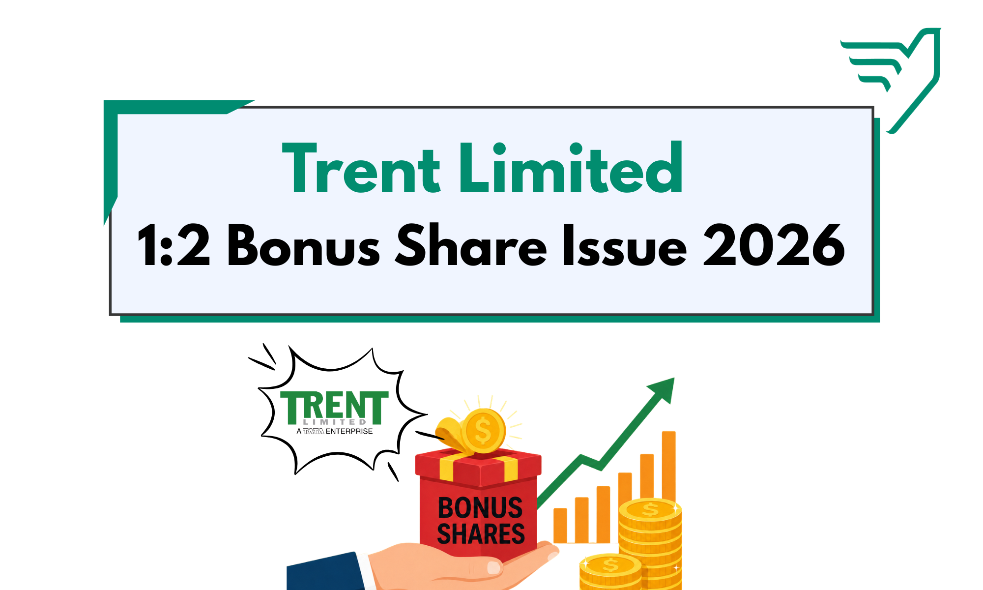 Trent Limited 1:2 bonus share issue showing record date, ex-date, and share adjustment details for investors.